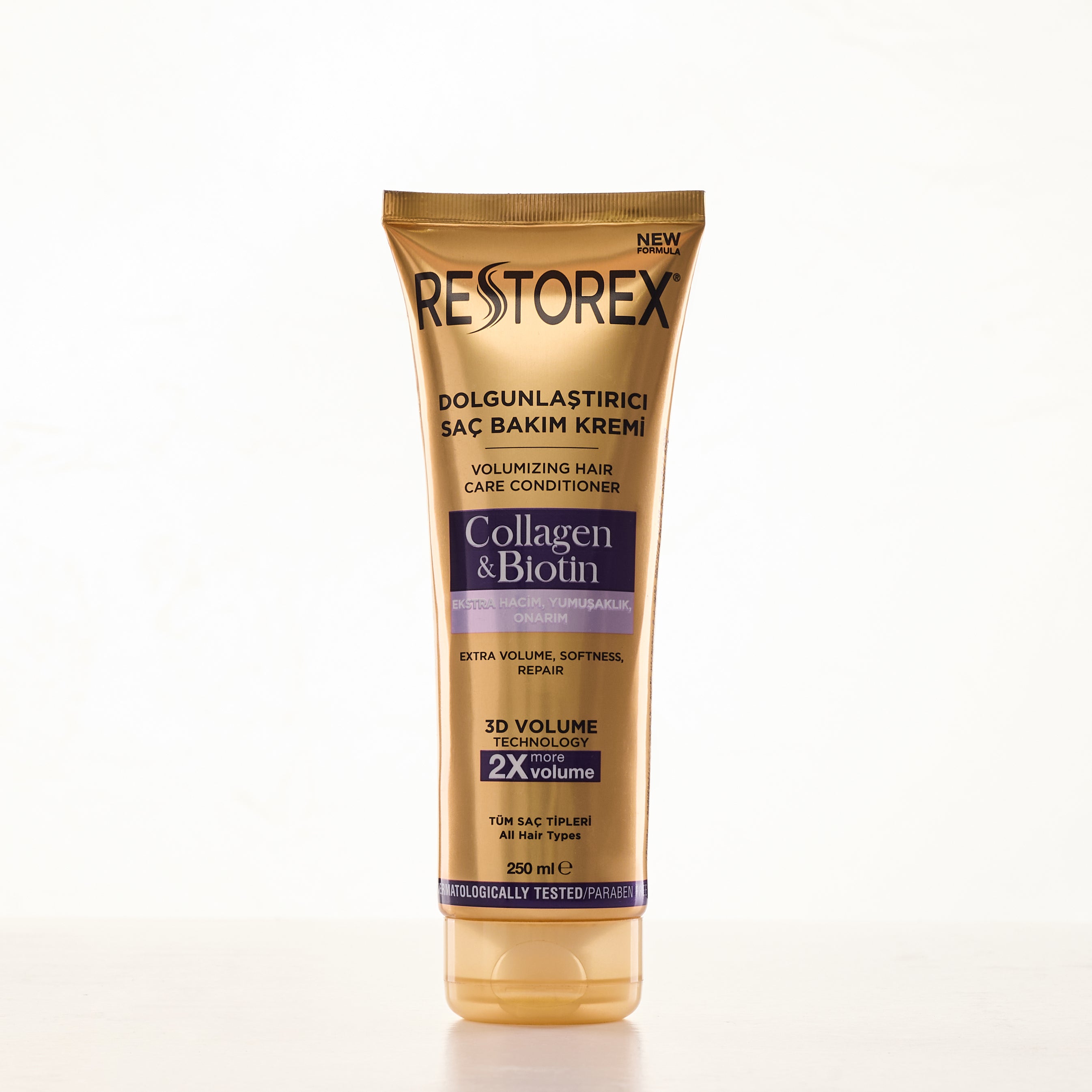 Restorex Collagen & Biotin Volumizing hair care Conditioner ريستوريكس كوندشنر كريم كولاجين وبيوتين 250 ملي