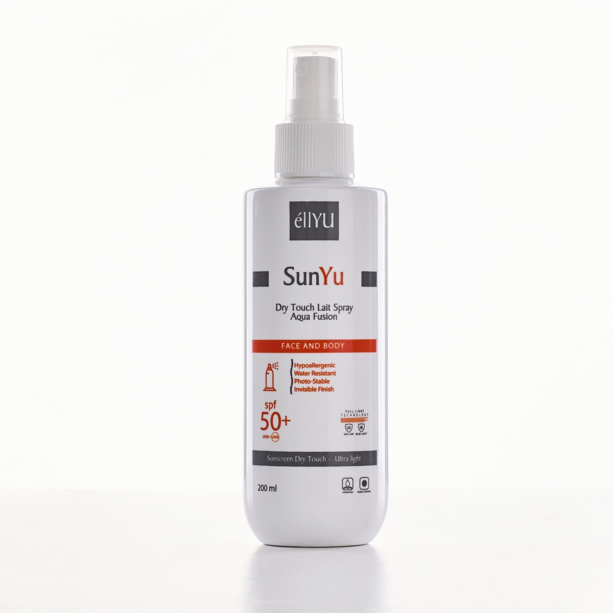 SUNYU dry touch lait spray aqua fusion for adult صن يو لوشن للجسم واقي للشمس 200 ملي