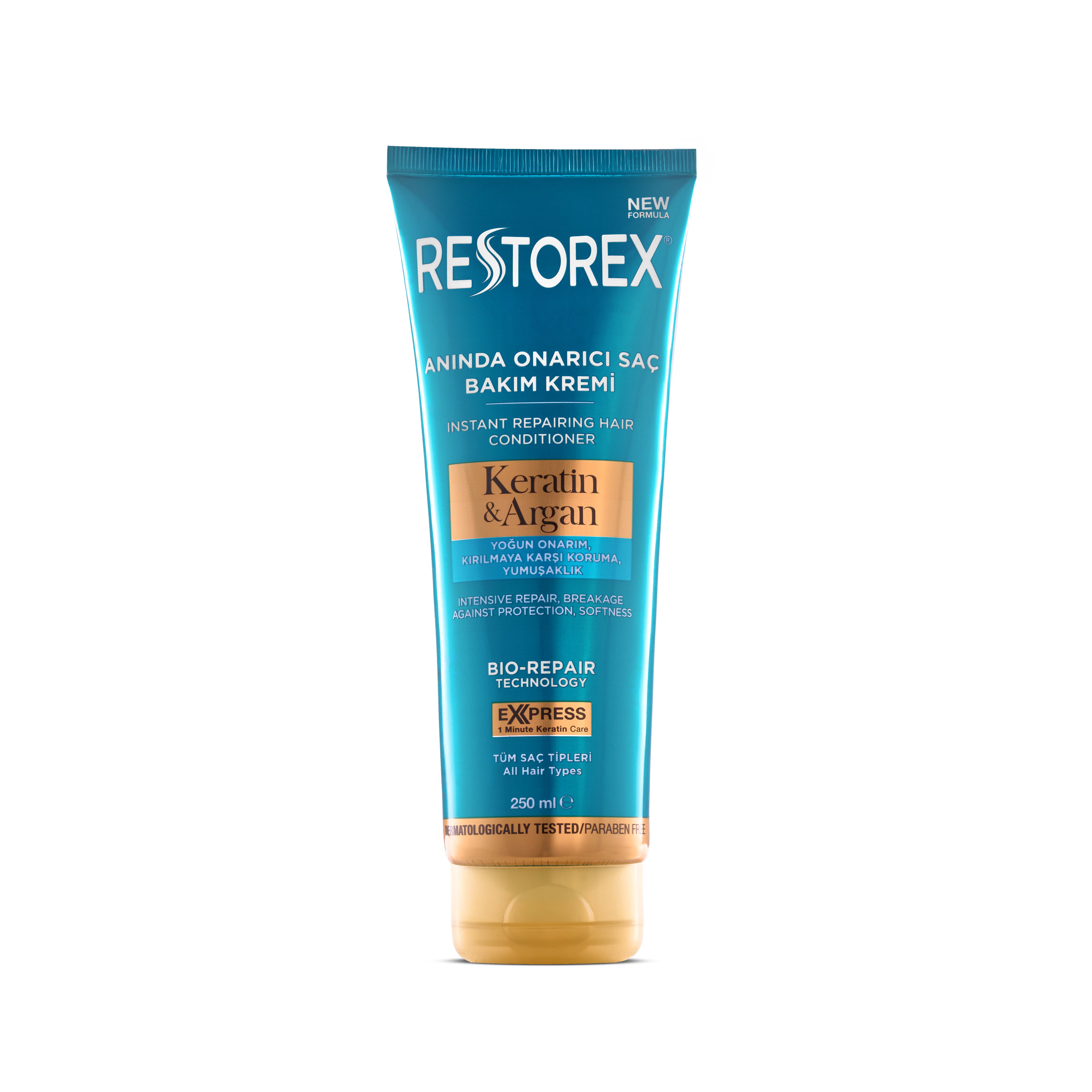 Restorex Keratin & Argan Bio-Repair hair care Conditioner 250ml ريستوريكس كوندشنر كريم كيراتين وارجان