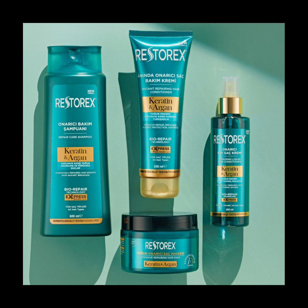 Restorex Keratin & Argan Repair Care Shampoo  شامبو ريستوريكس الكيراتين والارجان 500 ملي