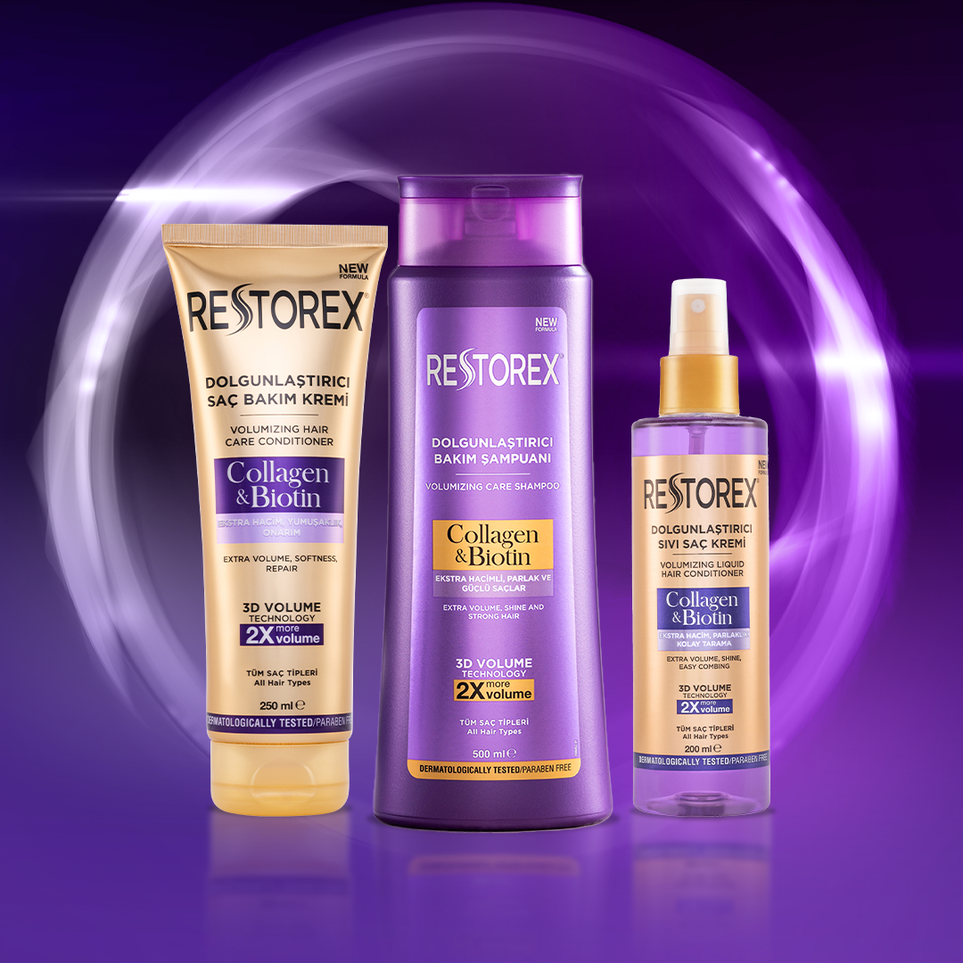 Restorex Collagen & Biotin Volumizing hair care Conditioner ريستوريكس كوندشنر كريم كولاجين وبيوتين 250 ملي