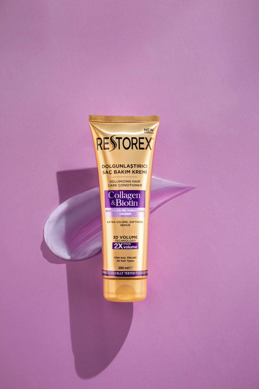 Restorex Collagen & Biotin Volumizing hair care Conditioner ريستوريكس كوندشنر كريم كولاجين وبيوتين 250 ملي