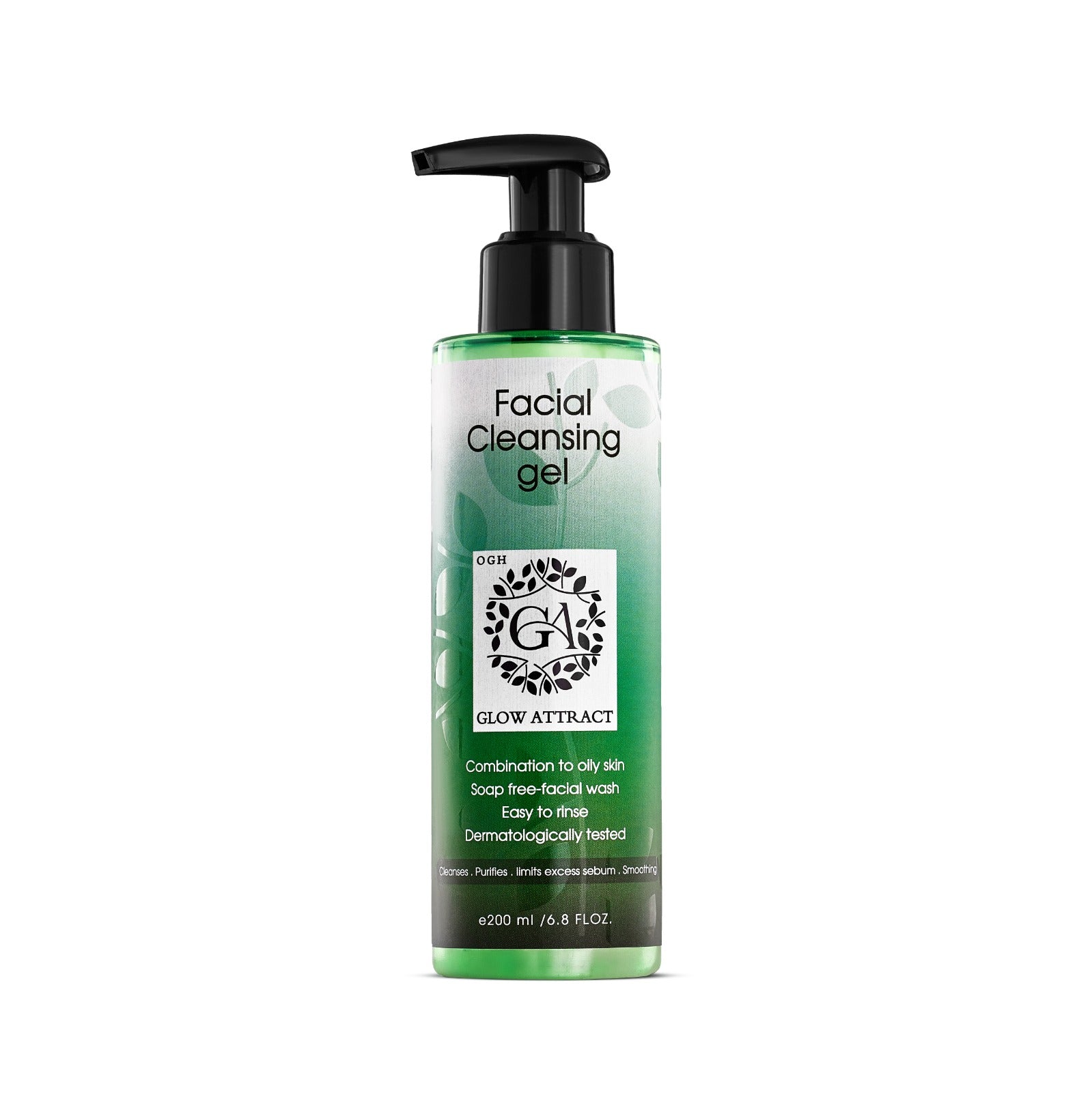 Glow Attract Facial Cleansing Hydro Gel 200ml جلو اتراكت غسول البشرة الدهنية والمختلطة