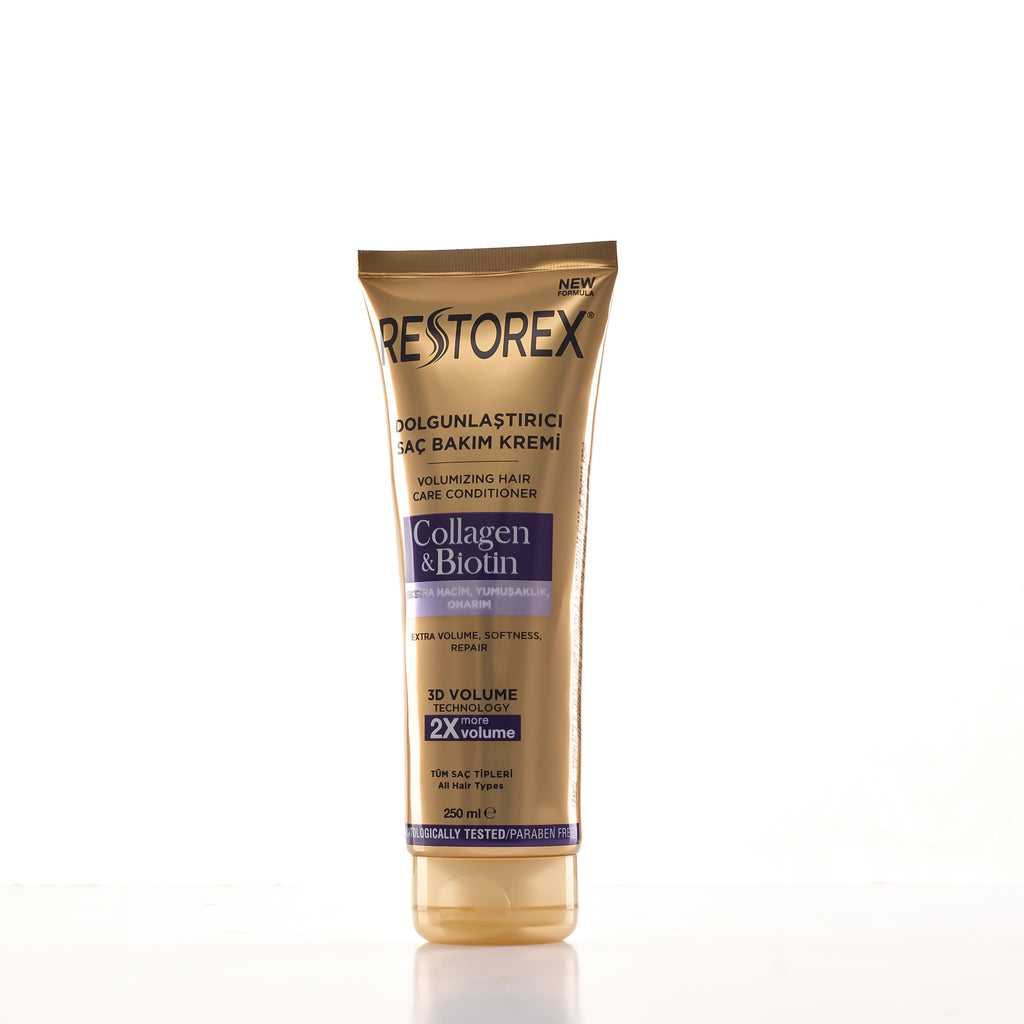 Restorex Collagen & Biotin Volumizing hair care Conditioner ريستوريكس كوندشنر كريم كولاجين وبيوتين 250 ملي